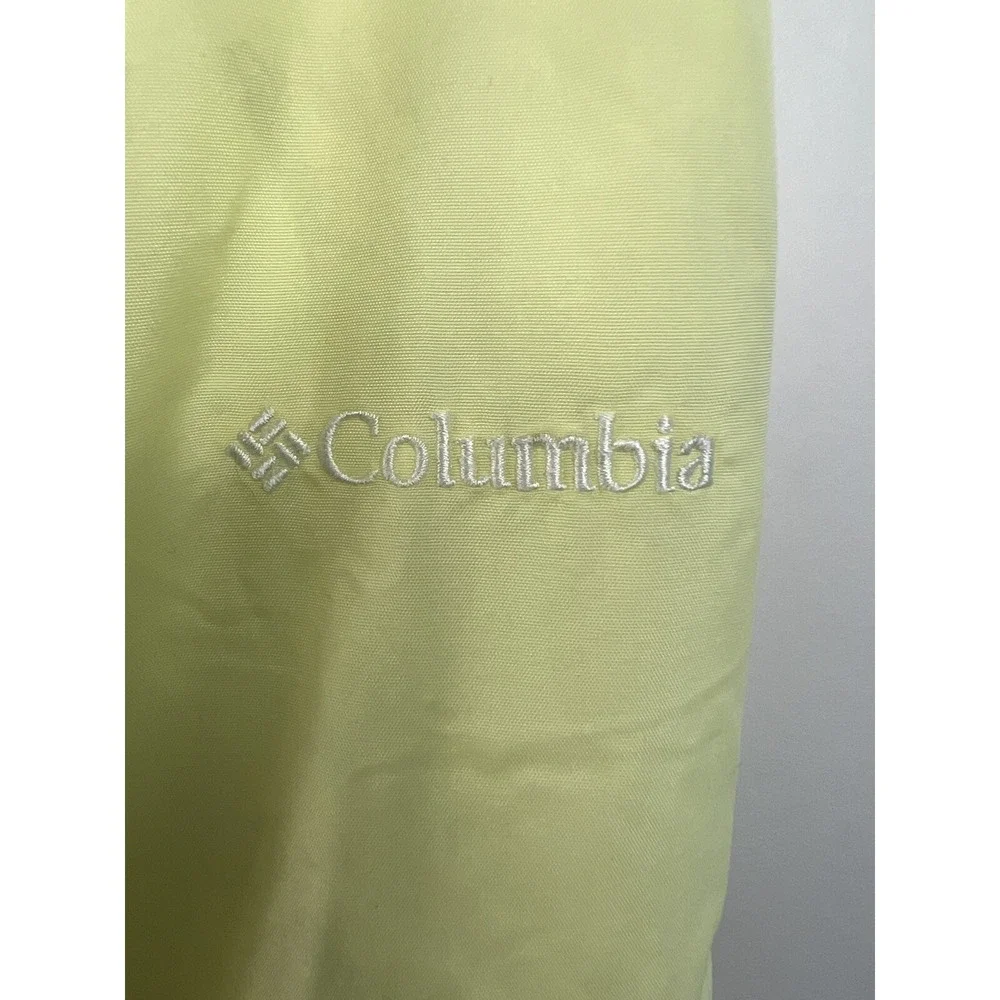 Columbia Windbreaker Youth Girls Size‎ 18/20 Yellow Full Zip With Hood